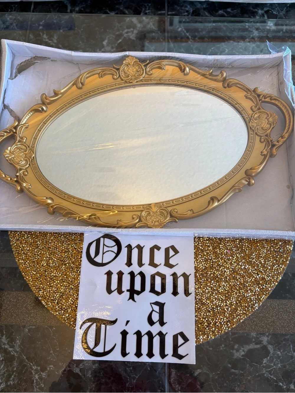 Princess NWT Oval 'Once Upon a Time' Mirror/Tea Birthday, Baby shower, Wedding
